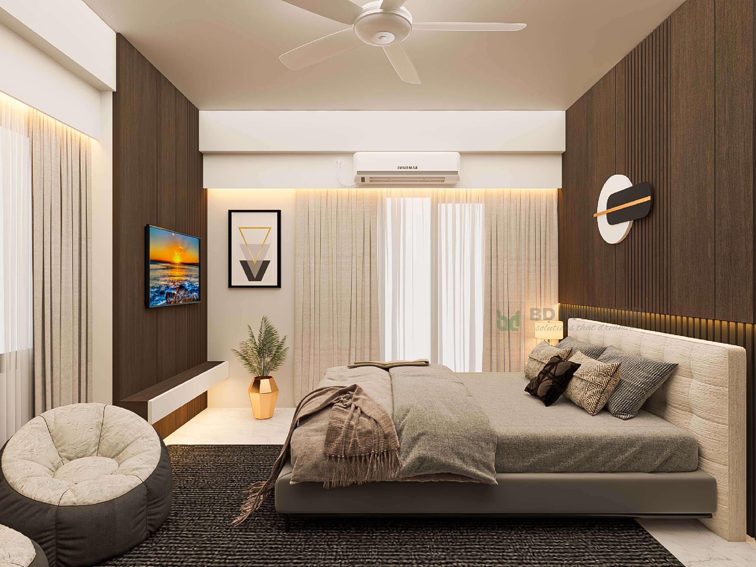 elegant bedroom interior design in bangladesh-01